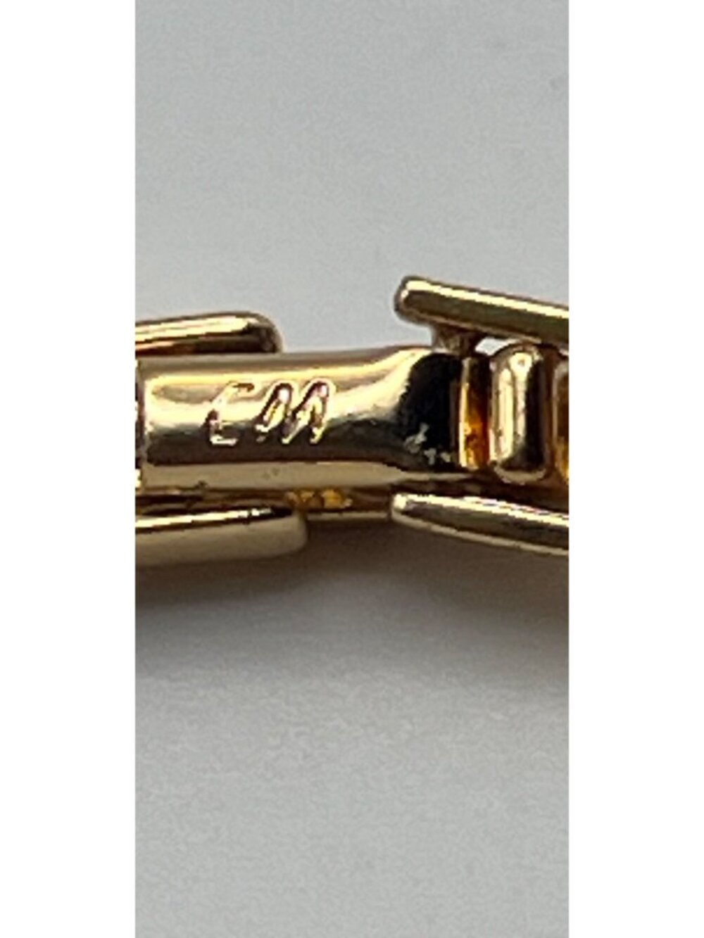 Purple CZ Gold-Tone Bracelet Bezel Set Tennis 7.5" Signed CM Stack Dainty Dressy - Picture 6 of 9